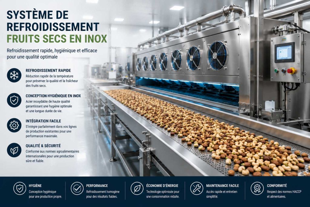 Système de Refroidissement Fruits Secs en Inox