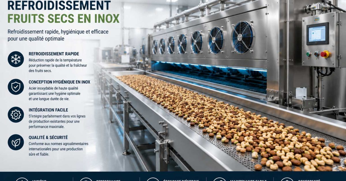Système de Refroidissement Fruits Secs en Inox